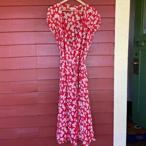 Reformation Floral Wrap Dress